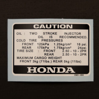 Honda Melody Caution skjold
